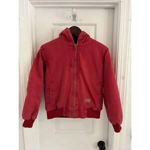 Women's‎ Berne Red Canvas Hooded Workwear Jacket